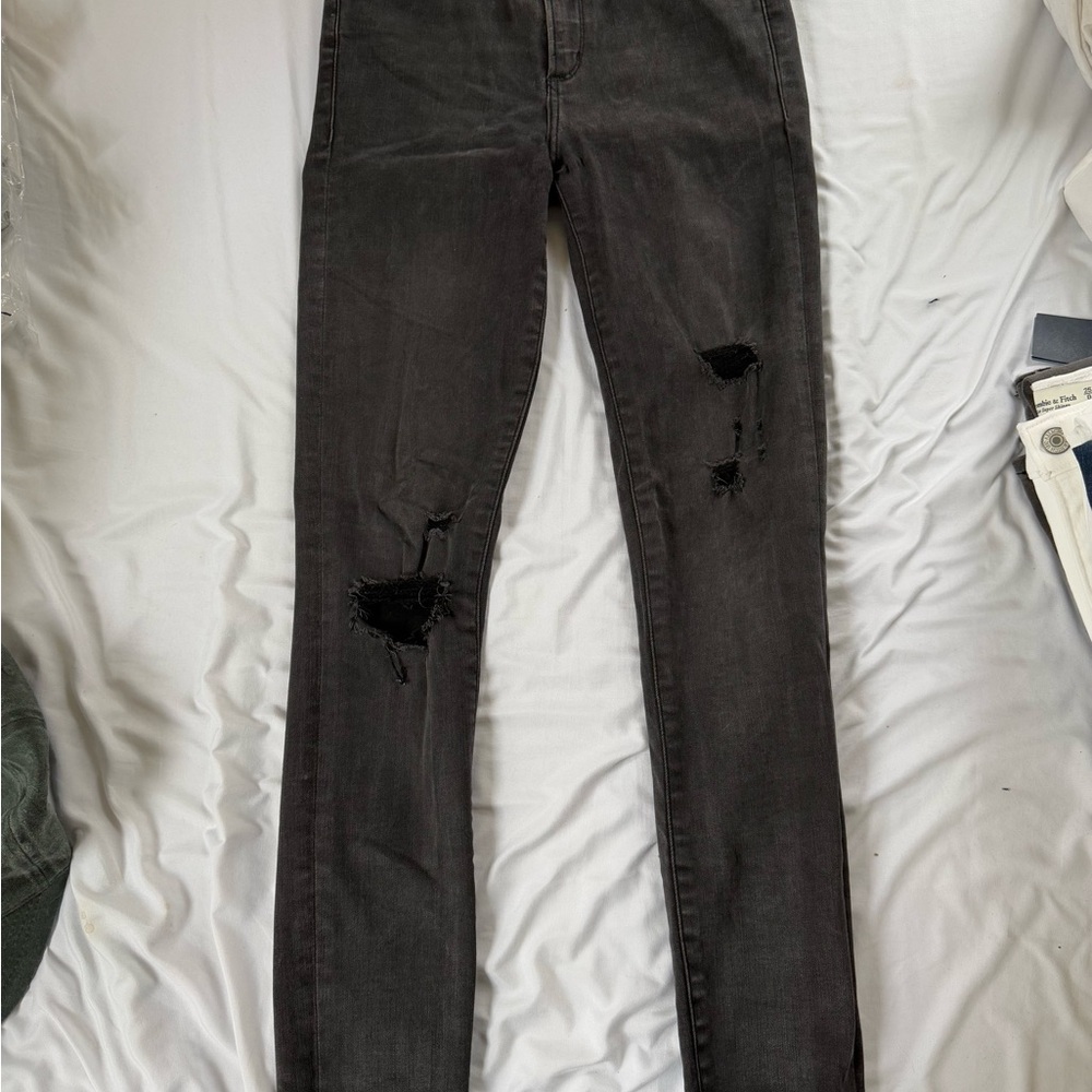 Distressed Black Jeans